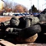 Elvitték a szobrot a Kölcsey térről (2019. 02. 15.)